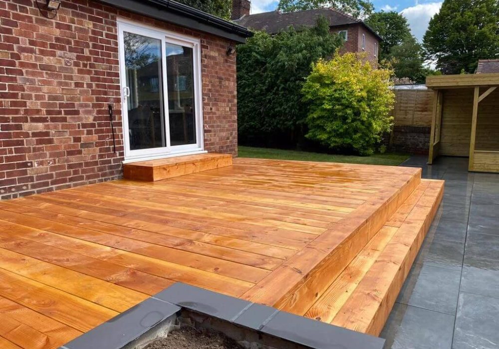 Timber Decking Outside House